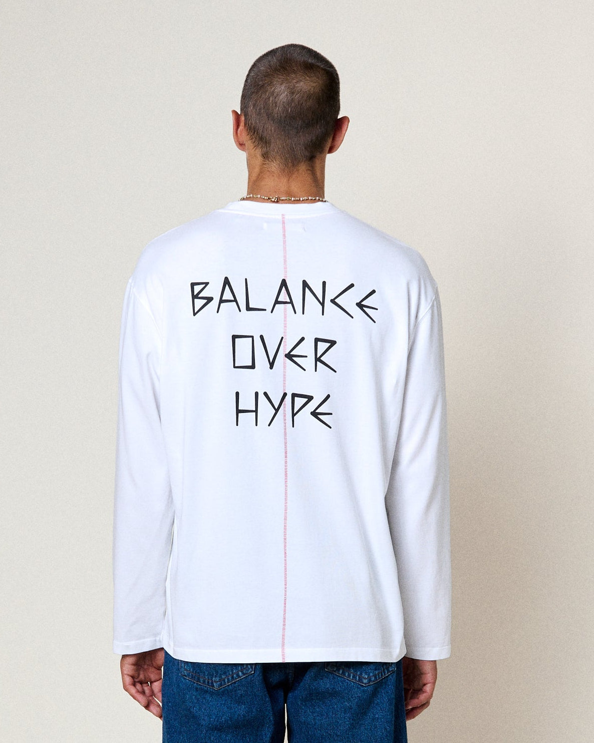 LONG SLEEVE FELI TEE WHITE