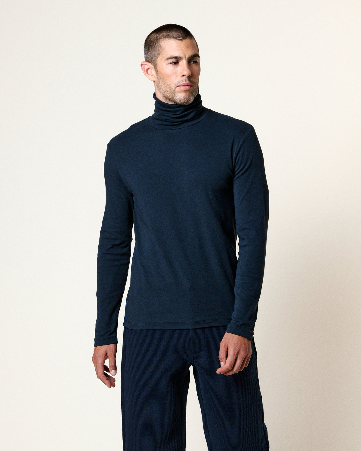LONG SLEEVE TEE LIGHT NECK NAVY