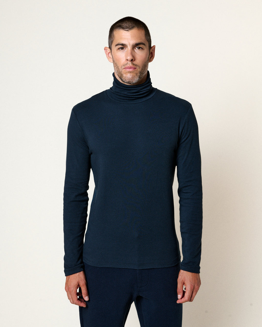 LONG SLEEVE TEE LIGHT NECK NAVY