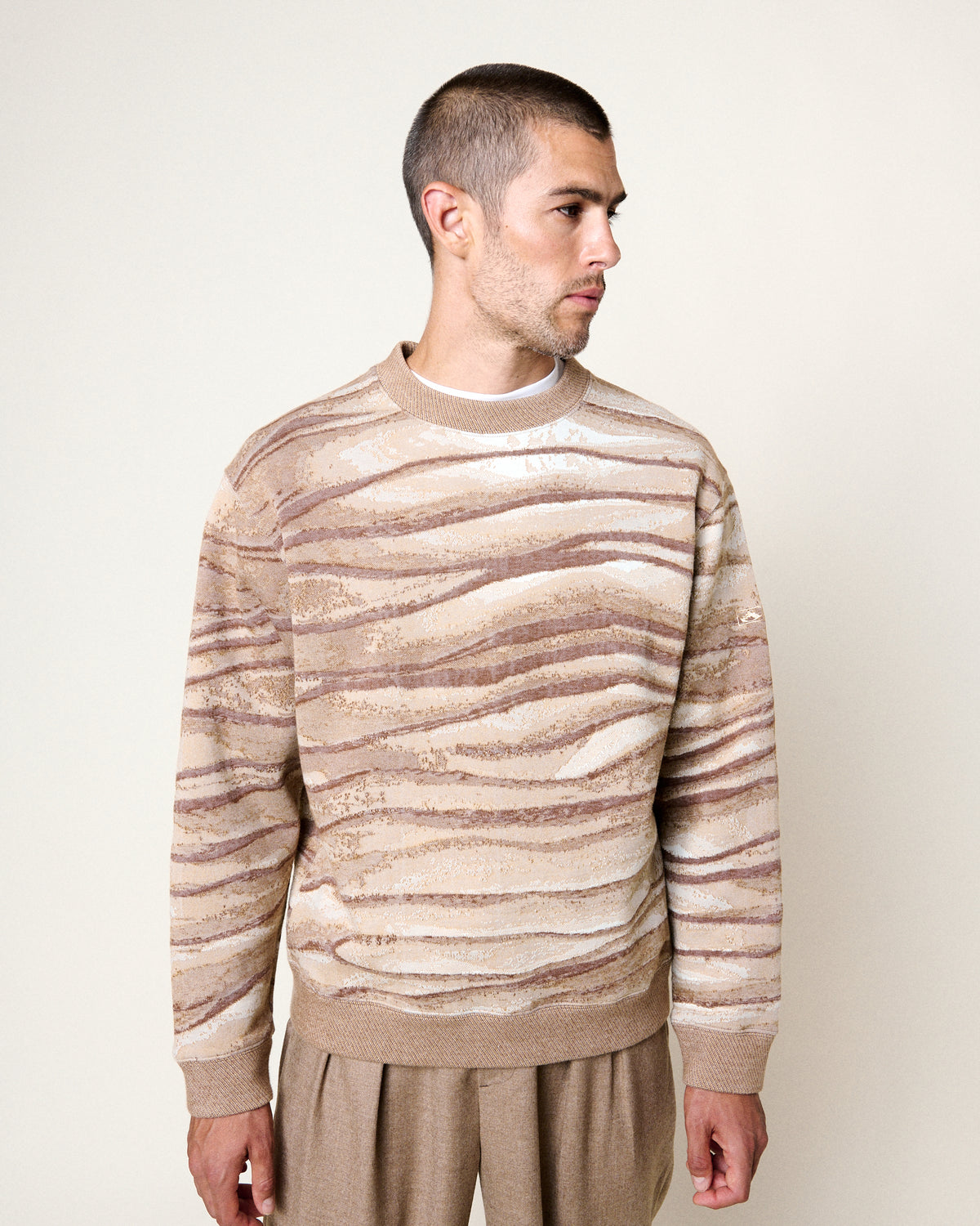 SWEATSHIRT PAC TIME LAYERS MULTI-BROWN