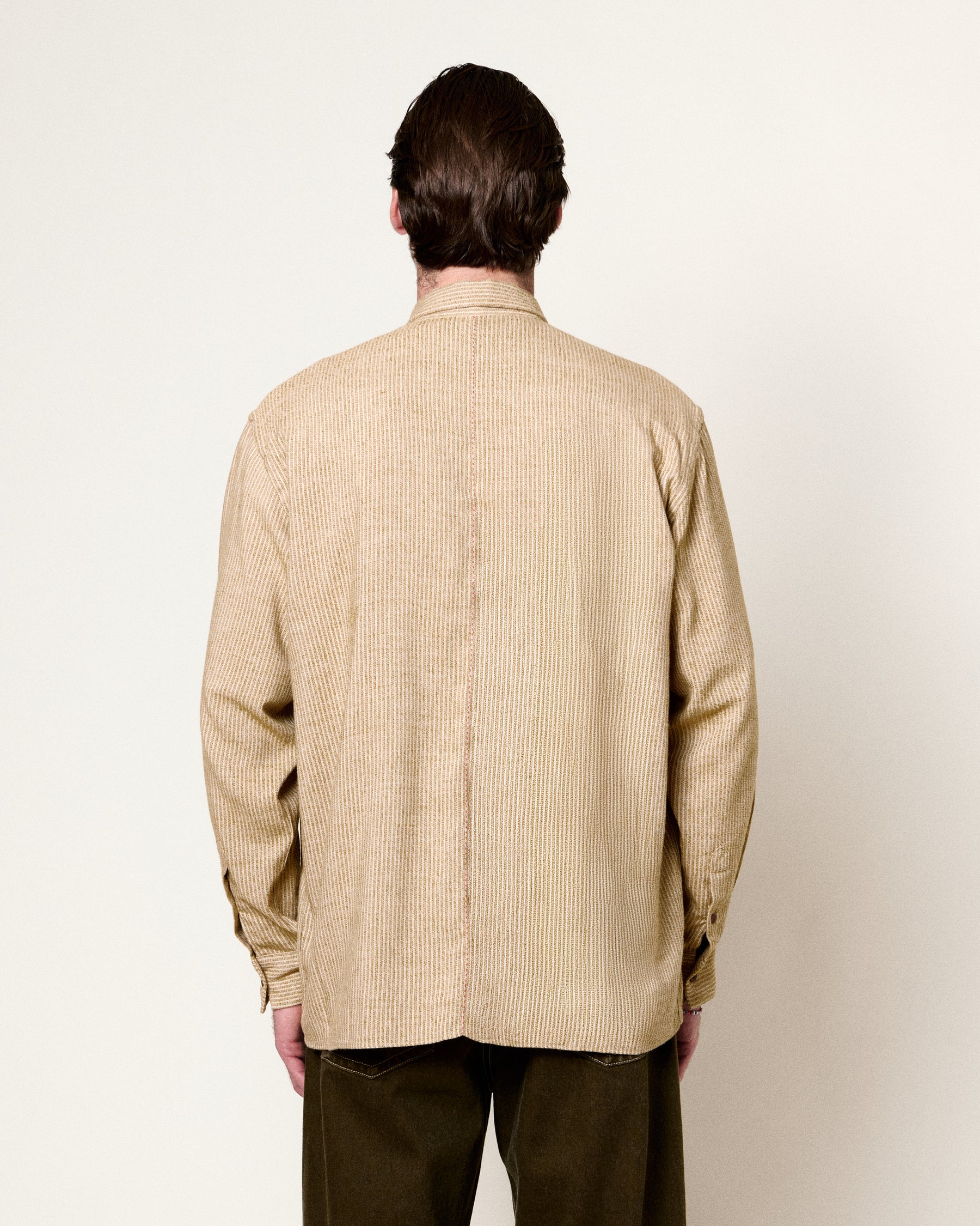 SHADOW SPECK BEIGE STRIPES SHIRT
