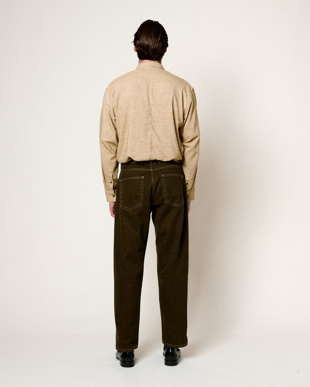 SHADOW SPECK BEIGE STRIPES SHIRT