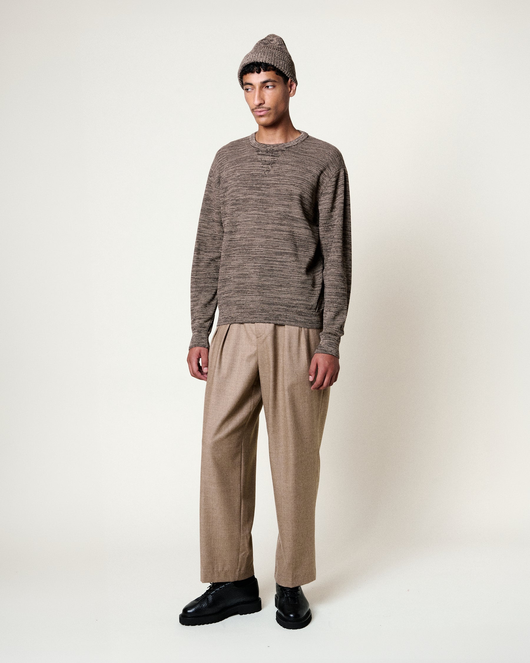 STAMFORD SPECKLED BROWN SWEATER