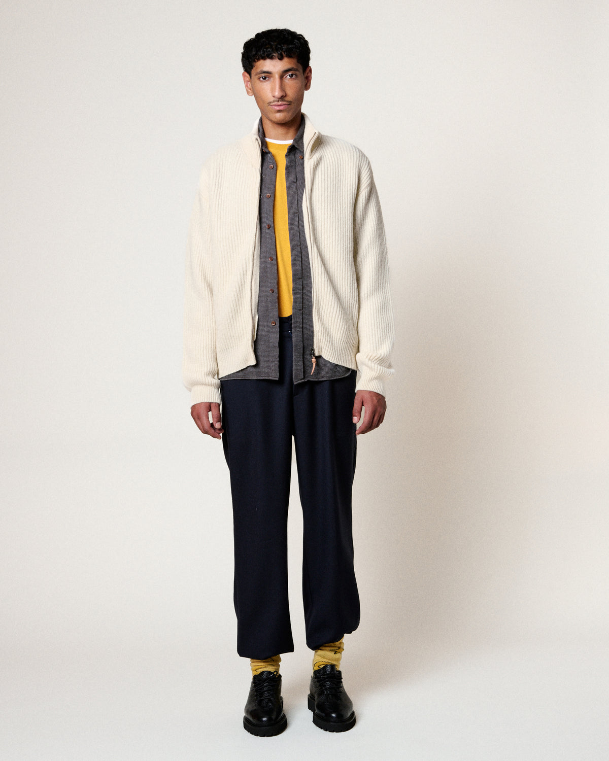 CARDIGAN EWAN SHETLAND CREAM