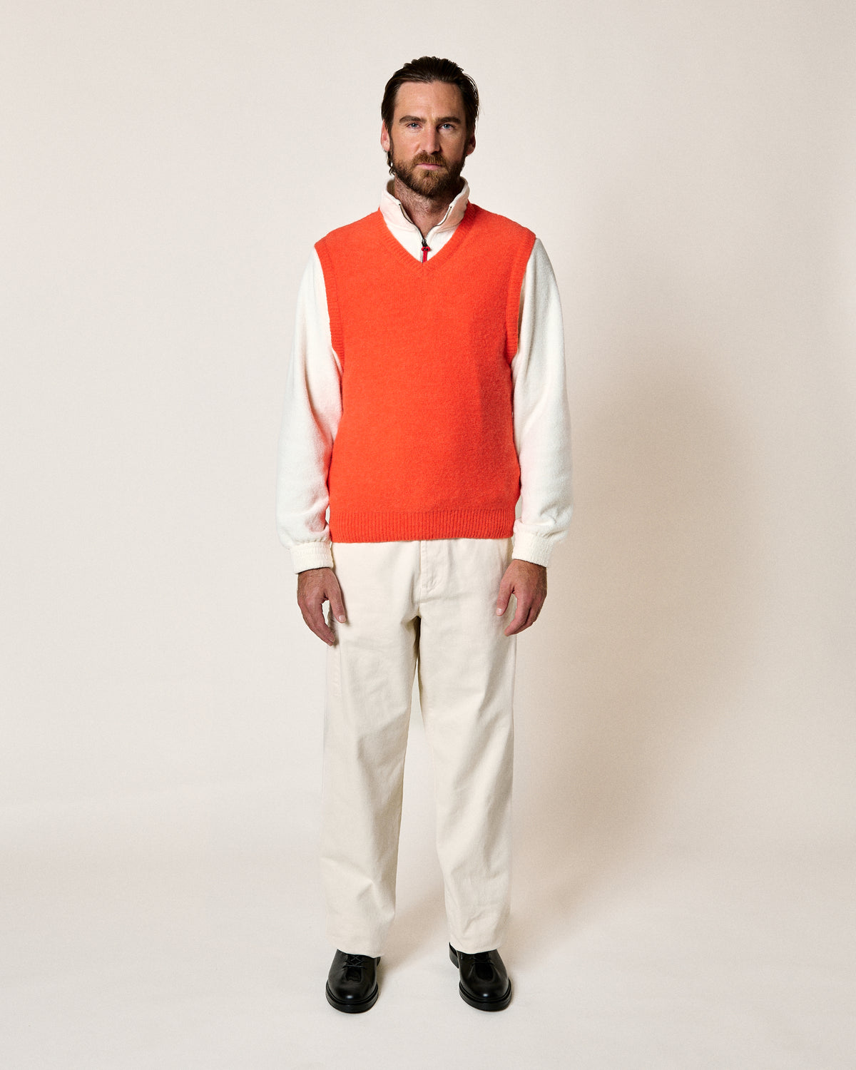 BABY FIRAS BRIGHT ORANGE SLEEVELESS SWEATER VEST