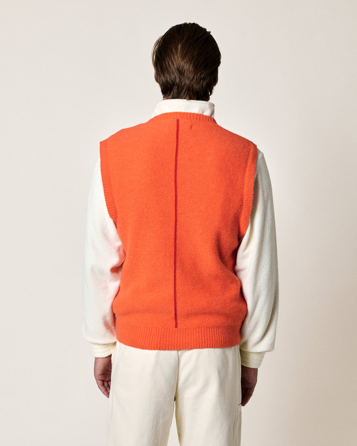 BABY FIRAS BRIGHT ORANGE SLEEVELESS SWEATER VEST