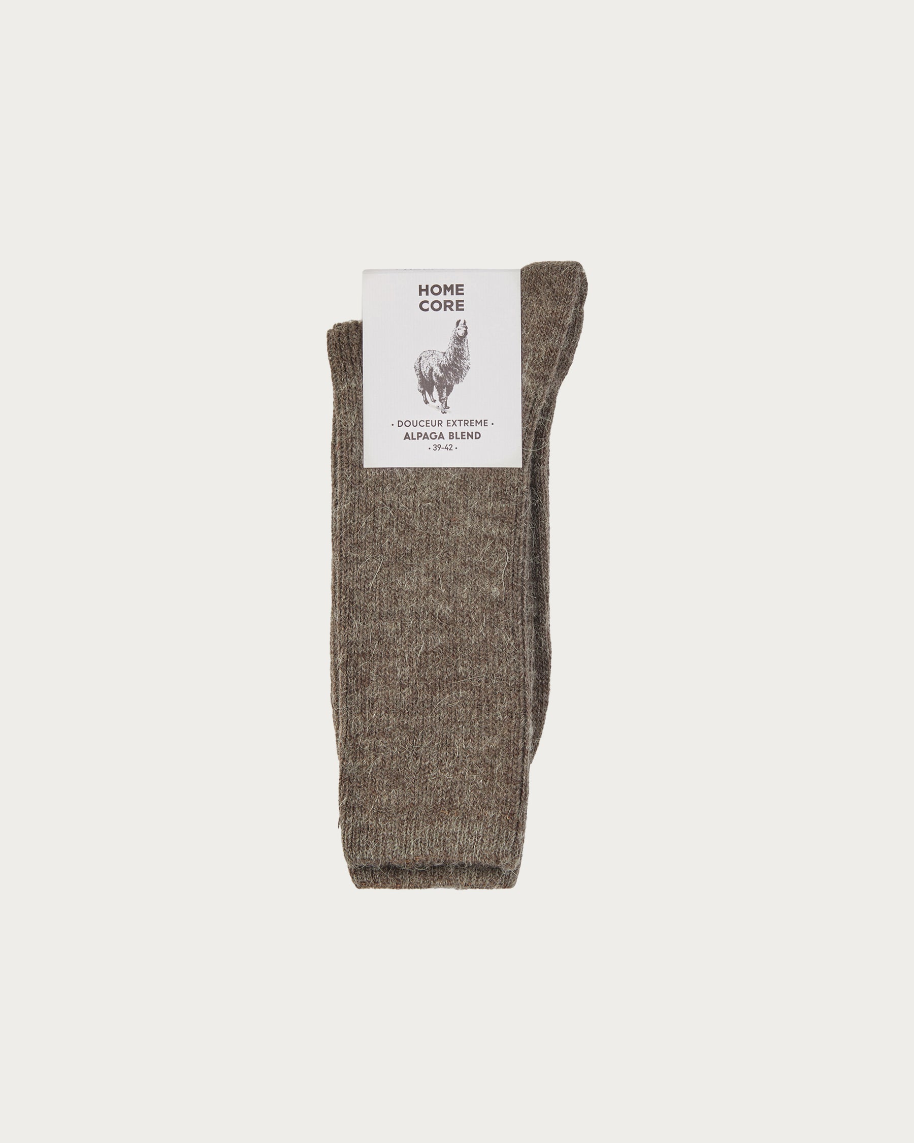 CHAUSSETTES ALPACA SOCKS BROWN
