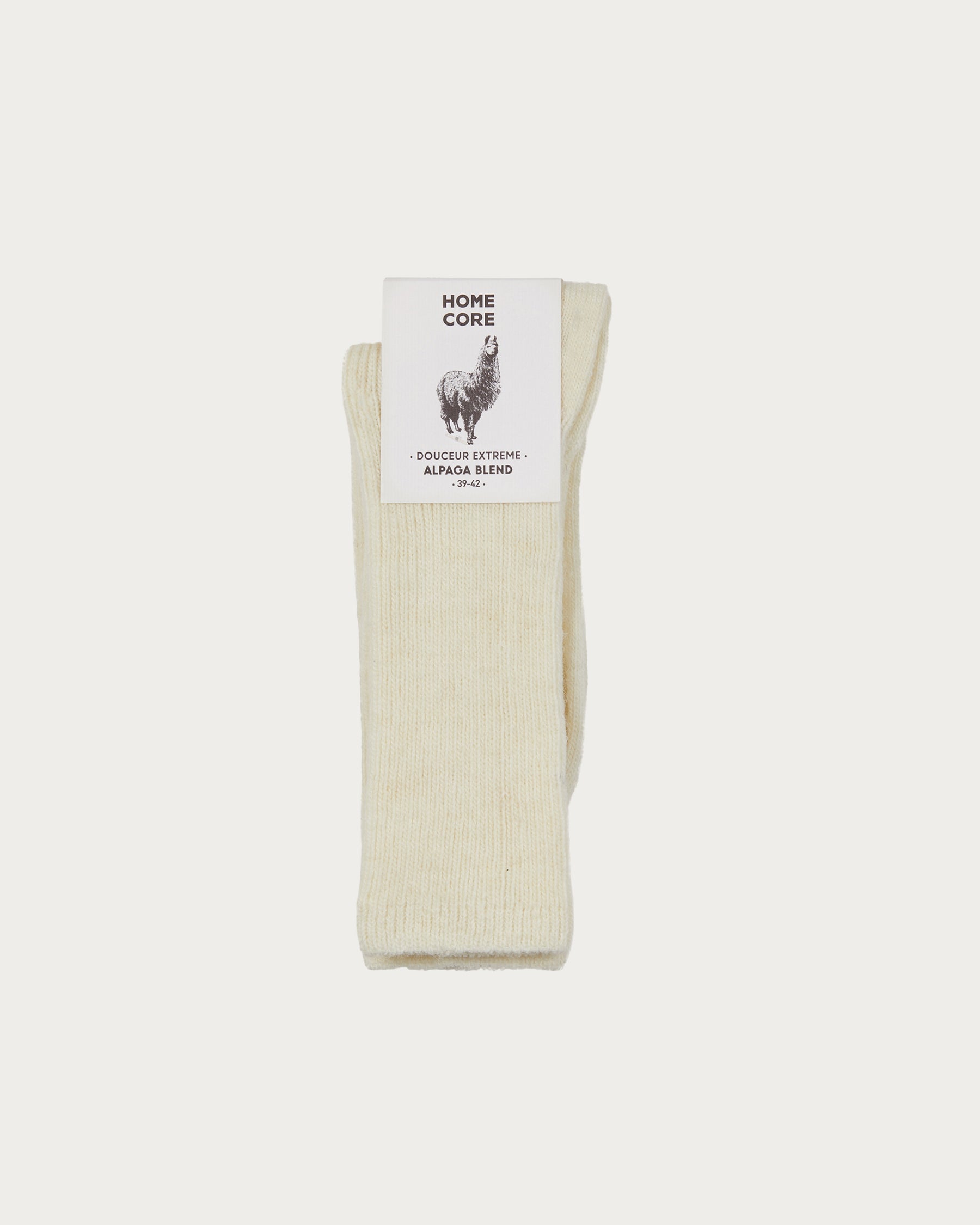 CHAUSSETTES EN ALPACA CREAM