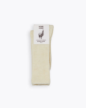 Cream Alpaca Blend Socks