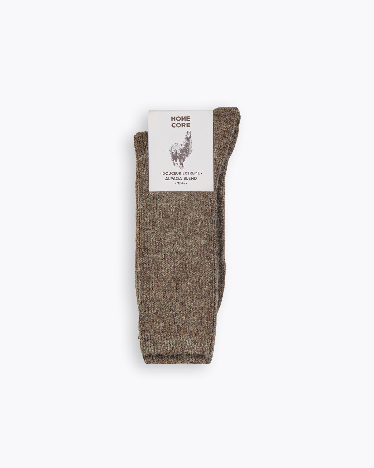 CEDAR BROWN ALPACA BLEND SOCKS
