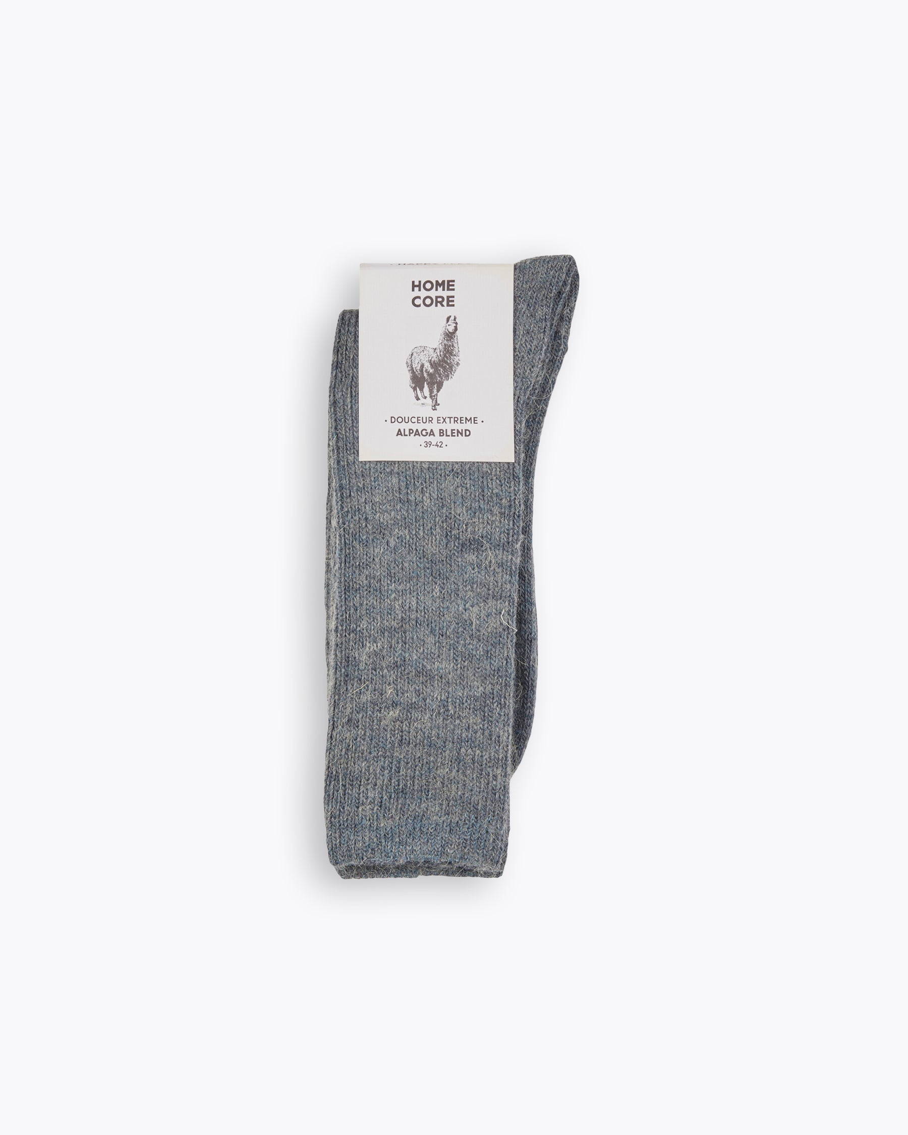 DENIM BLUE ALPACA BLEND SOCKS