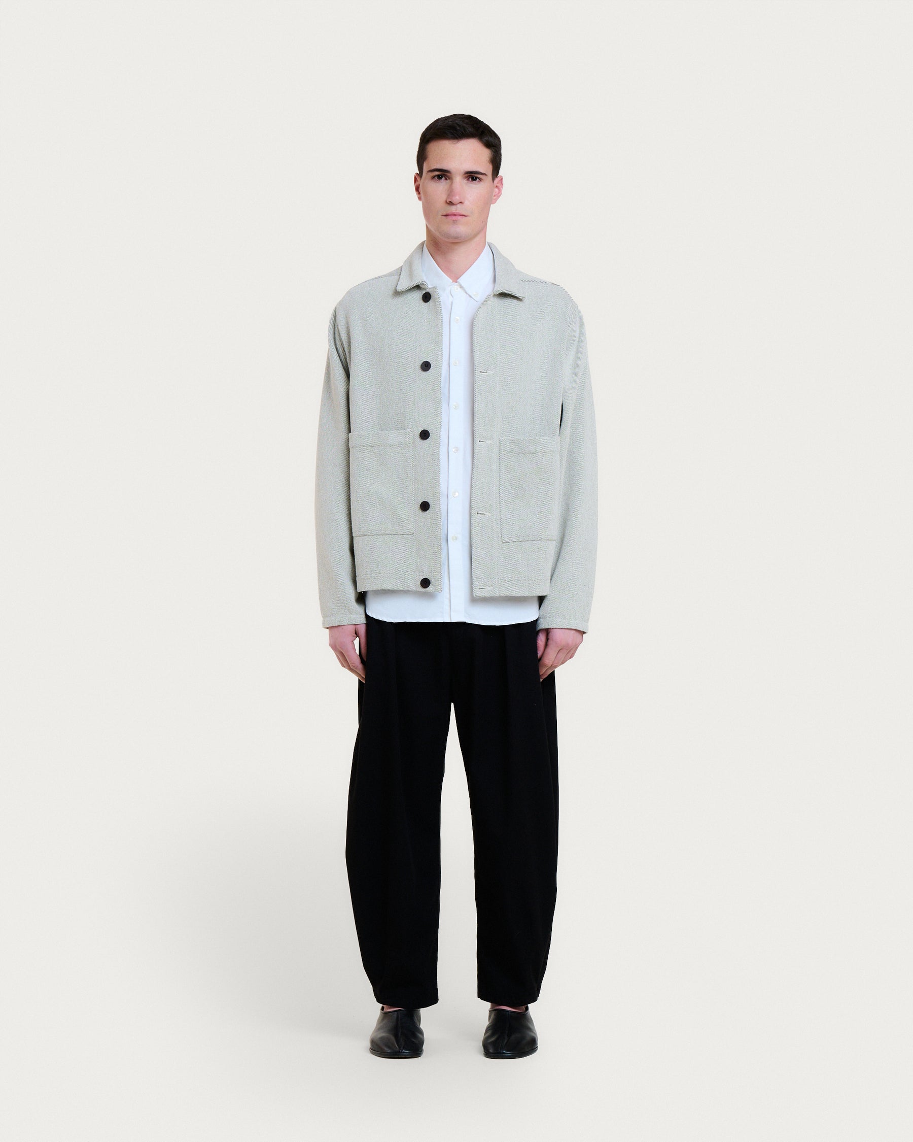 VESTE AMARI MARCIO GREEN-CREAM