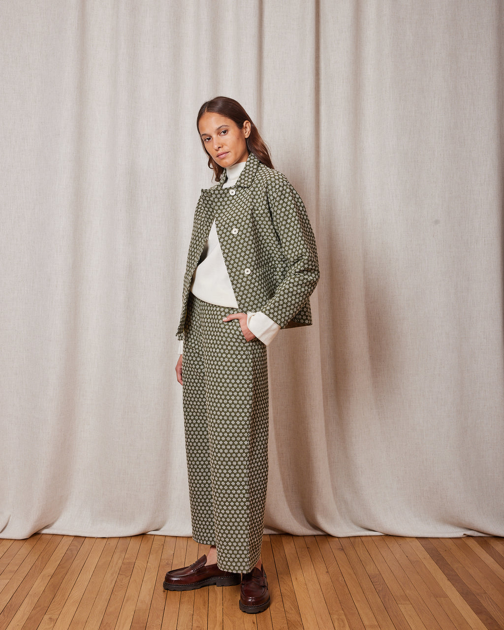 VESTE ASZA SNOW KHAKI / WHITE