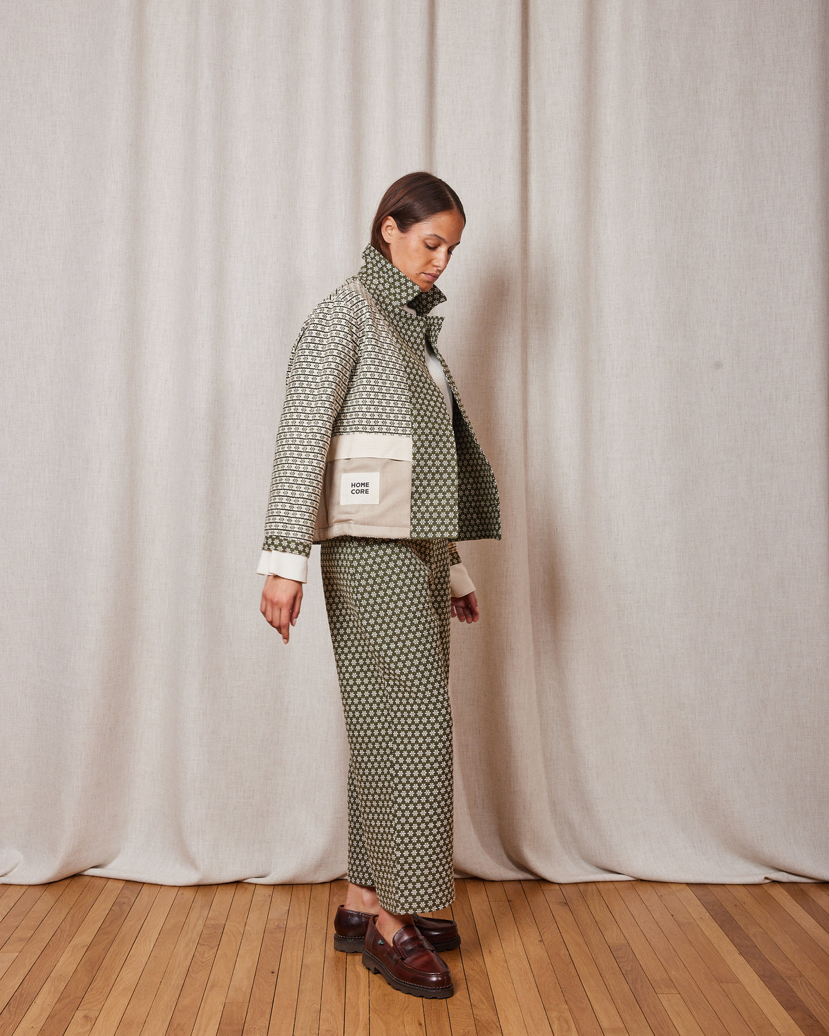 VESTE ASZA SNOW KHAKI / WHITE