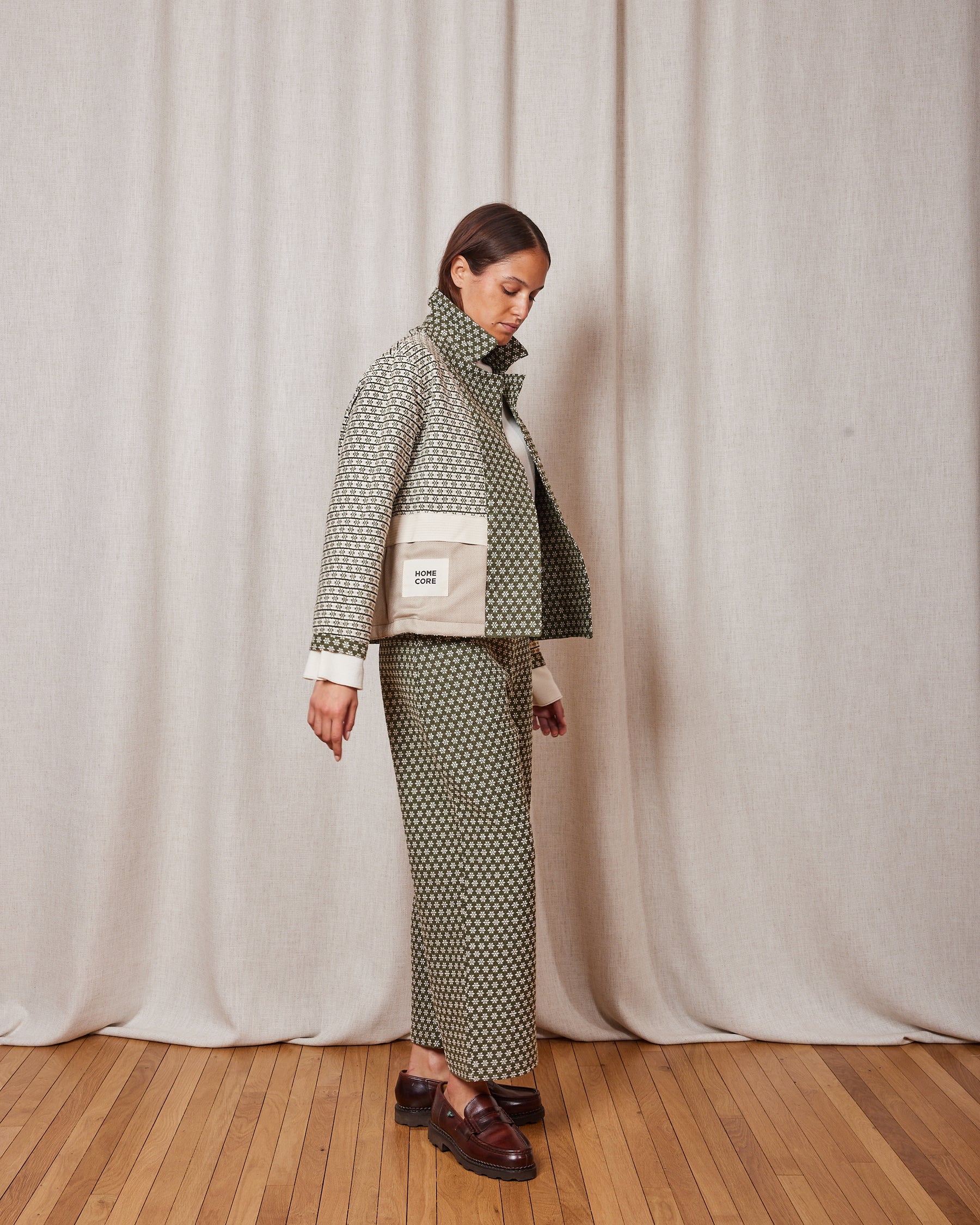 VESTE ASZA SNOW KHAKI / WHITE