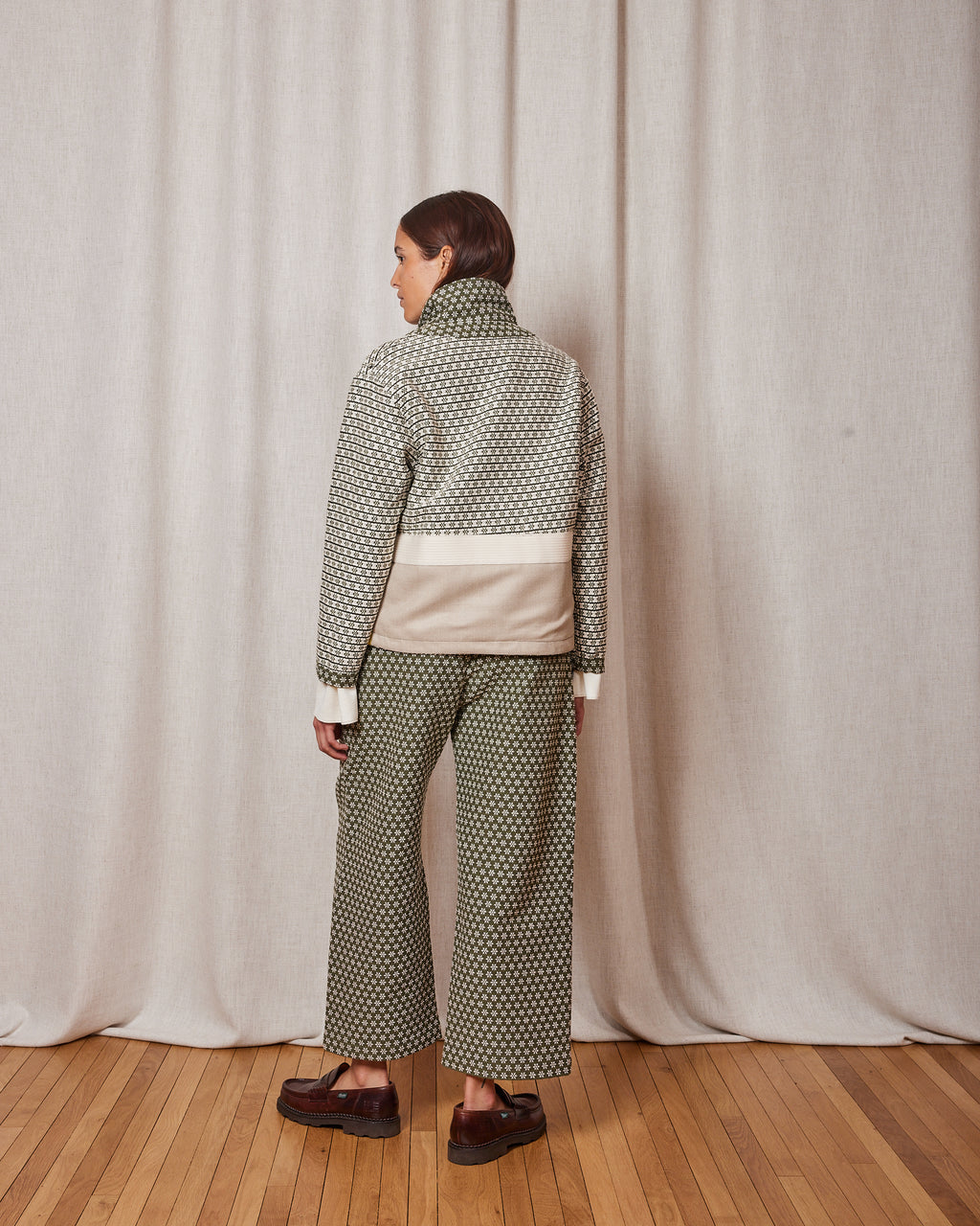 VESTE ASZA SNOW KHAKI / WHITE