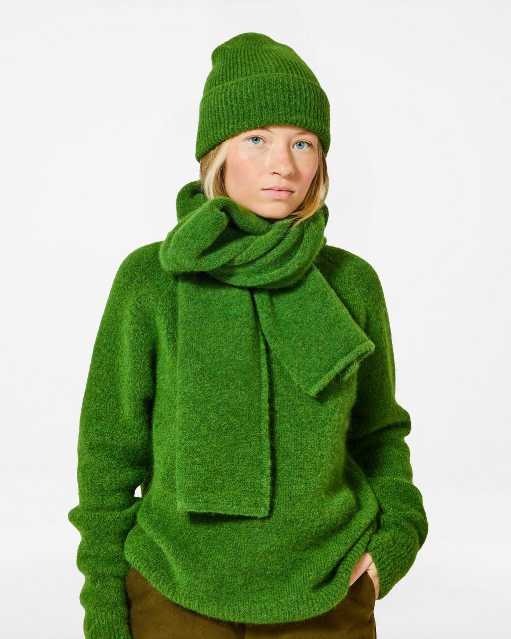 LUSH GREEN BABY HAT