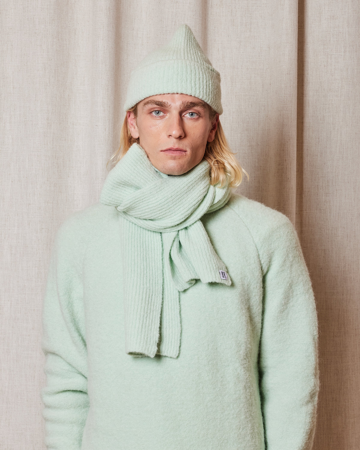 BONNET BABY HAT MINT WATER