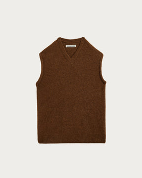 BABY FIRAS COFFEE SLEEVELESS KNIT VEST