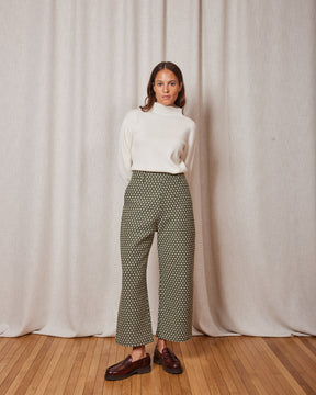 SNOW KHAKI BARREL PANTS