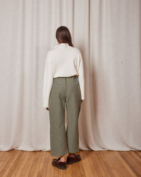 SNOW KHAKI BARREL PANTS