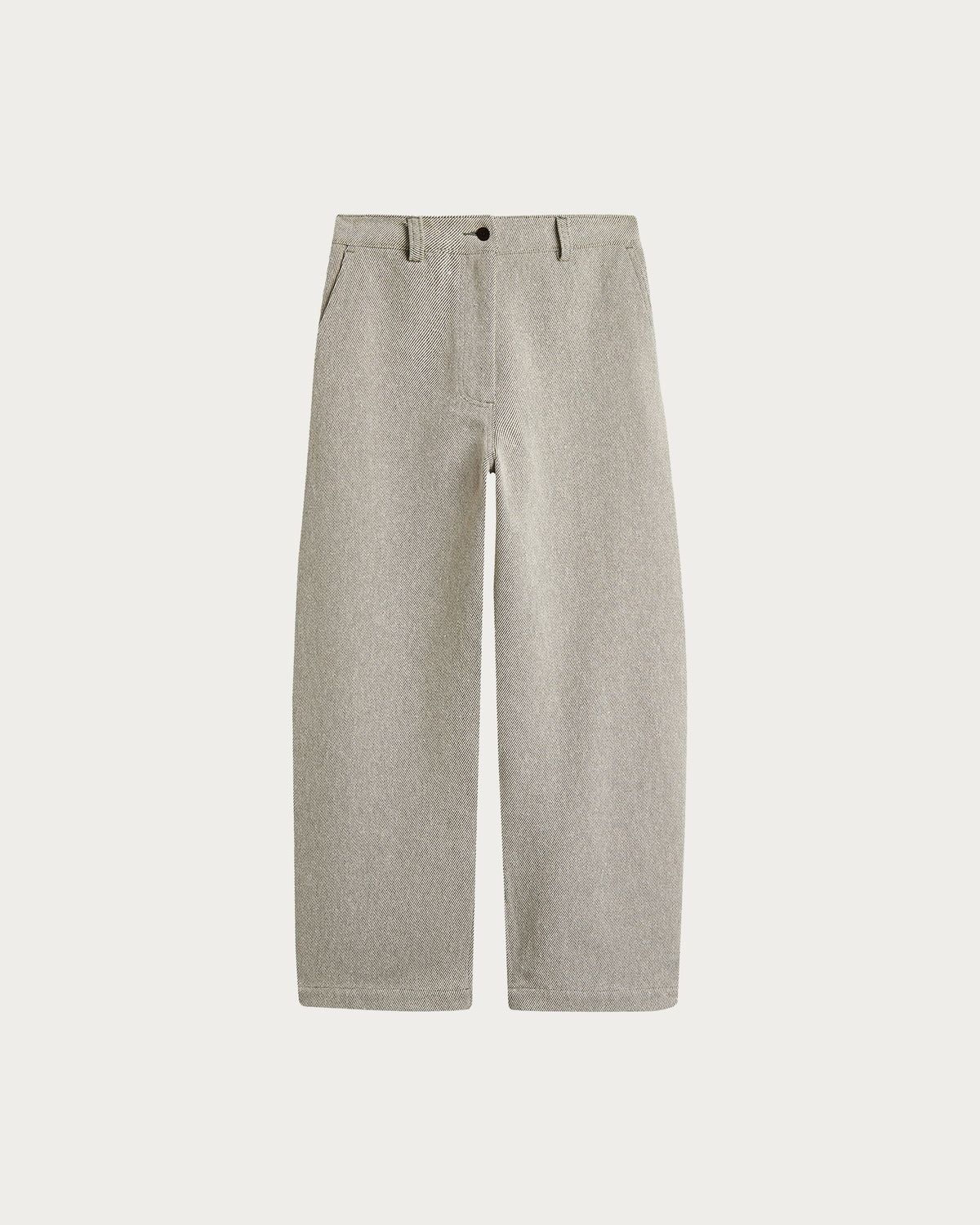 BELLA MARCIO GREEN-CREAM TROUSERS