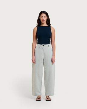 PANTALON BELLA MARCIO GREEN-CREAM