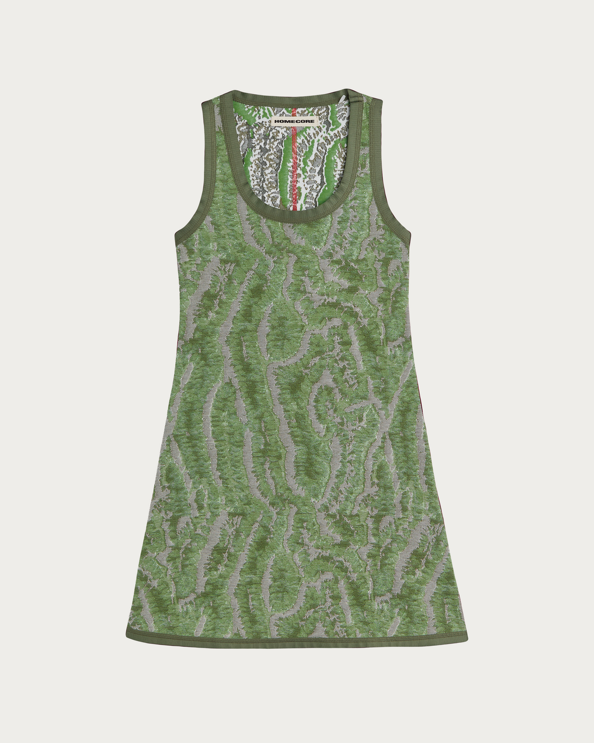 BIA CORAL GREEN MULTI DRESS