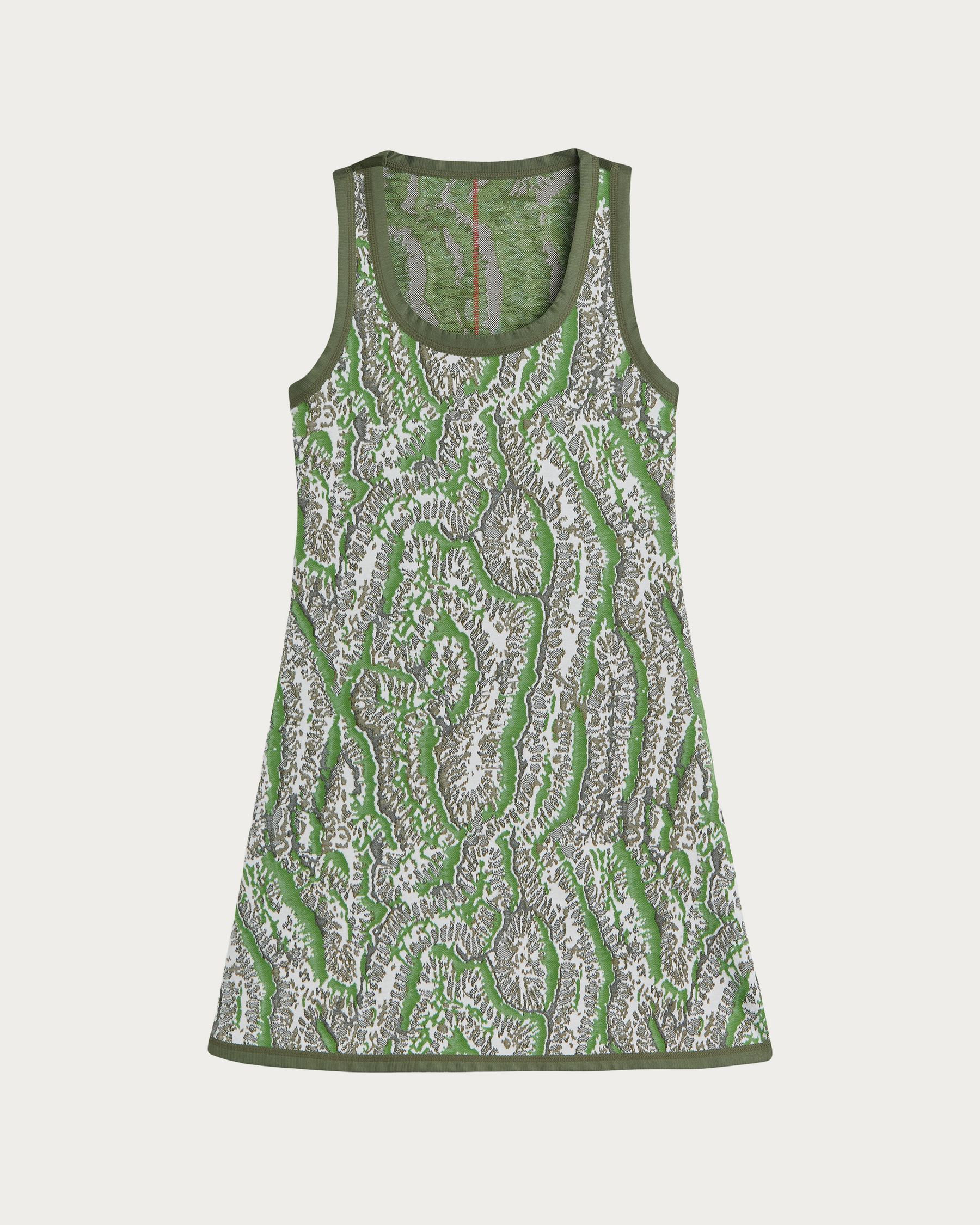 BIA CORAL GREEN MULTI DRESS
