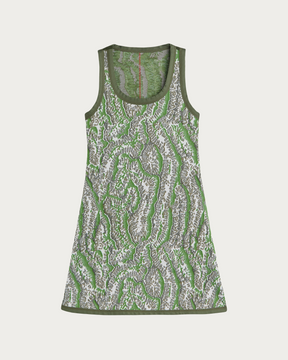 BIA CORAL GREEN MULTI DRESS
