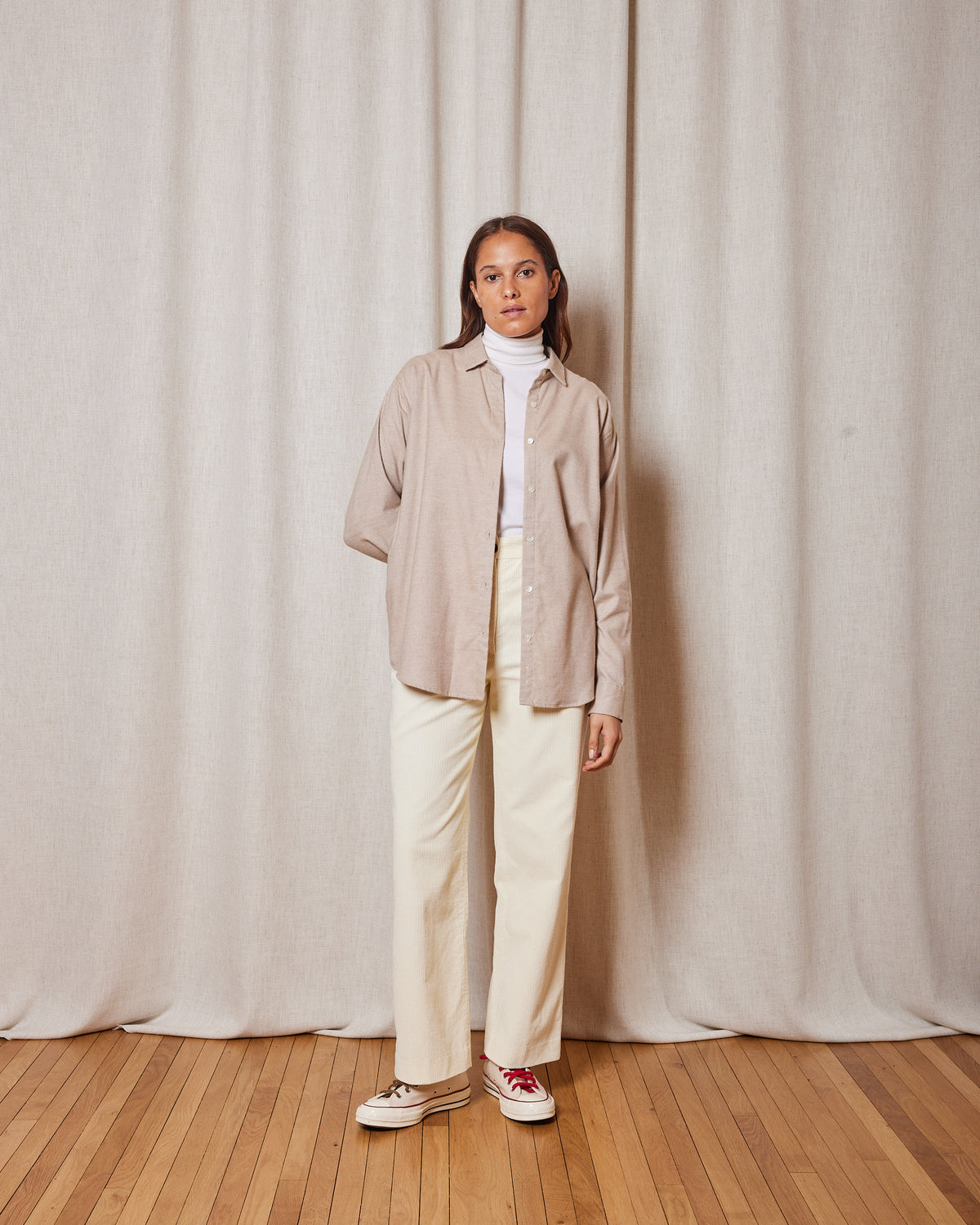 CHEMISE BOYFRIEND PRINCE LIGHT BROWN