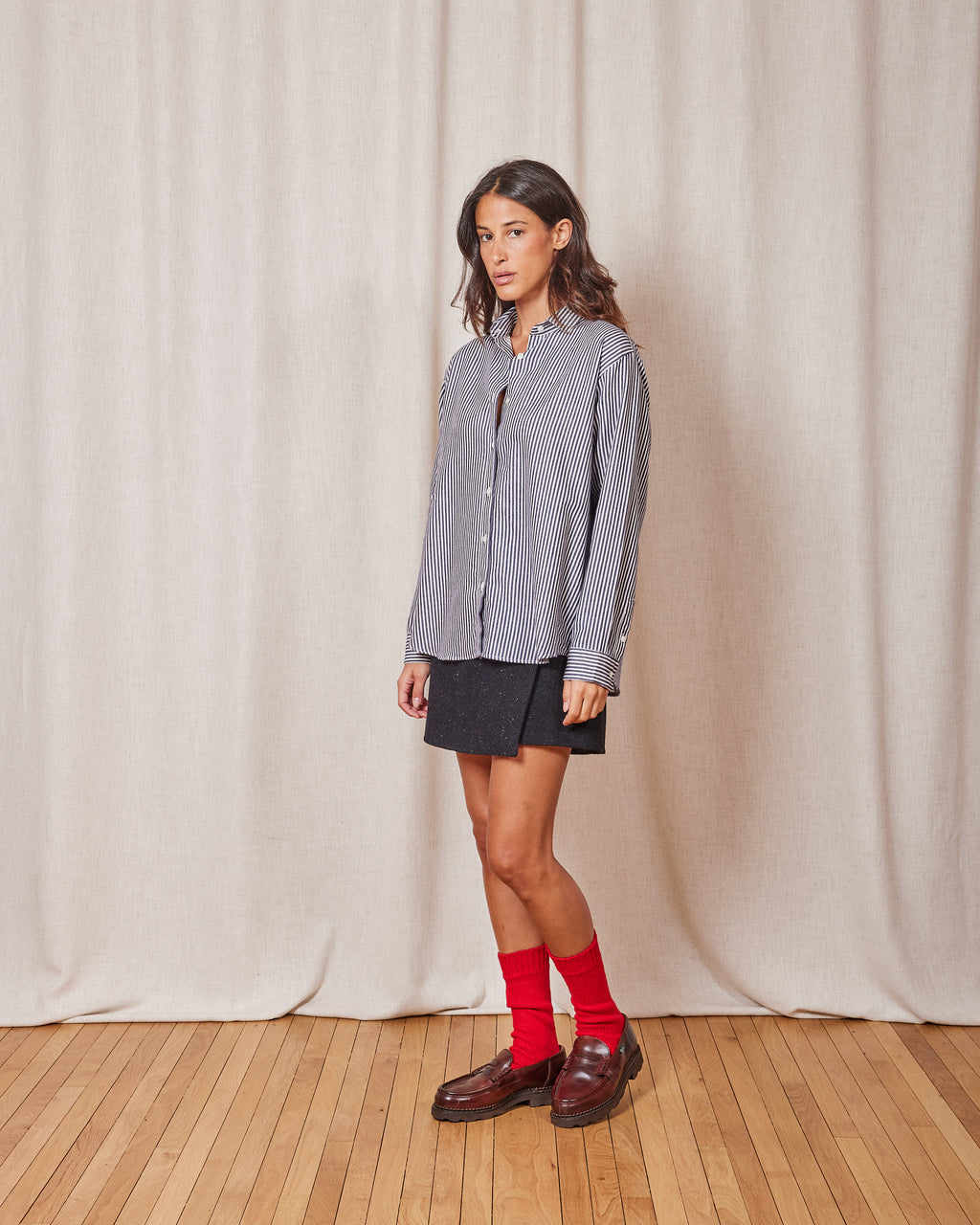 CHEMISE BOYFRIEND STRIPES BLUE STRIPES