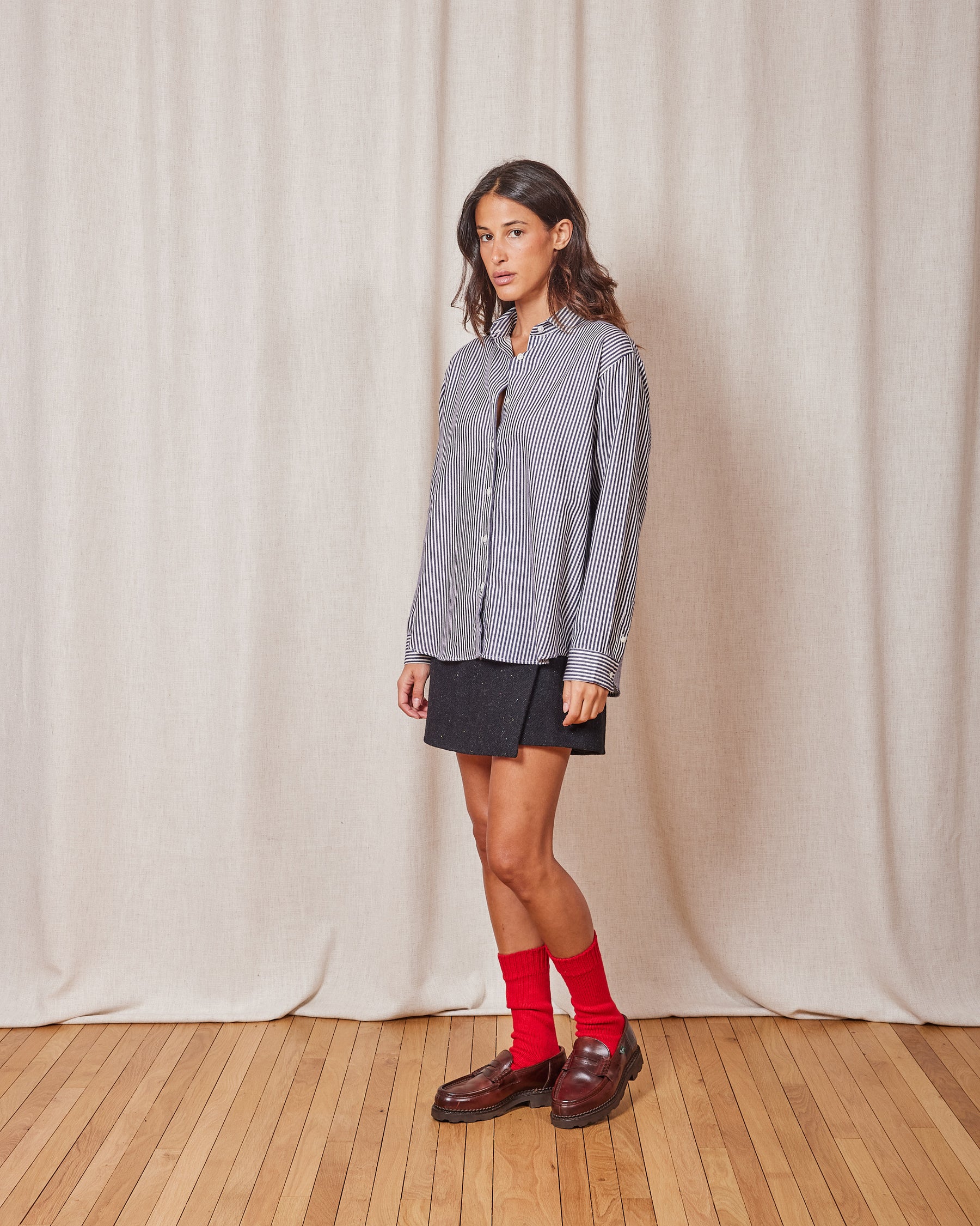 CHEMISE BOYFRIEND STRIPES BLUE STRIPES