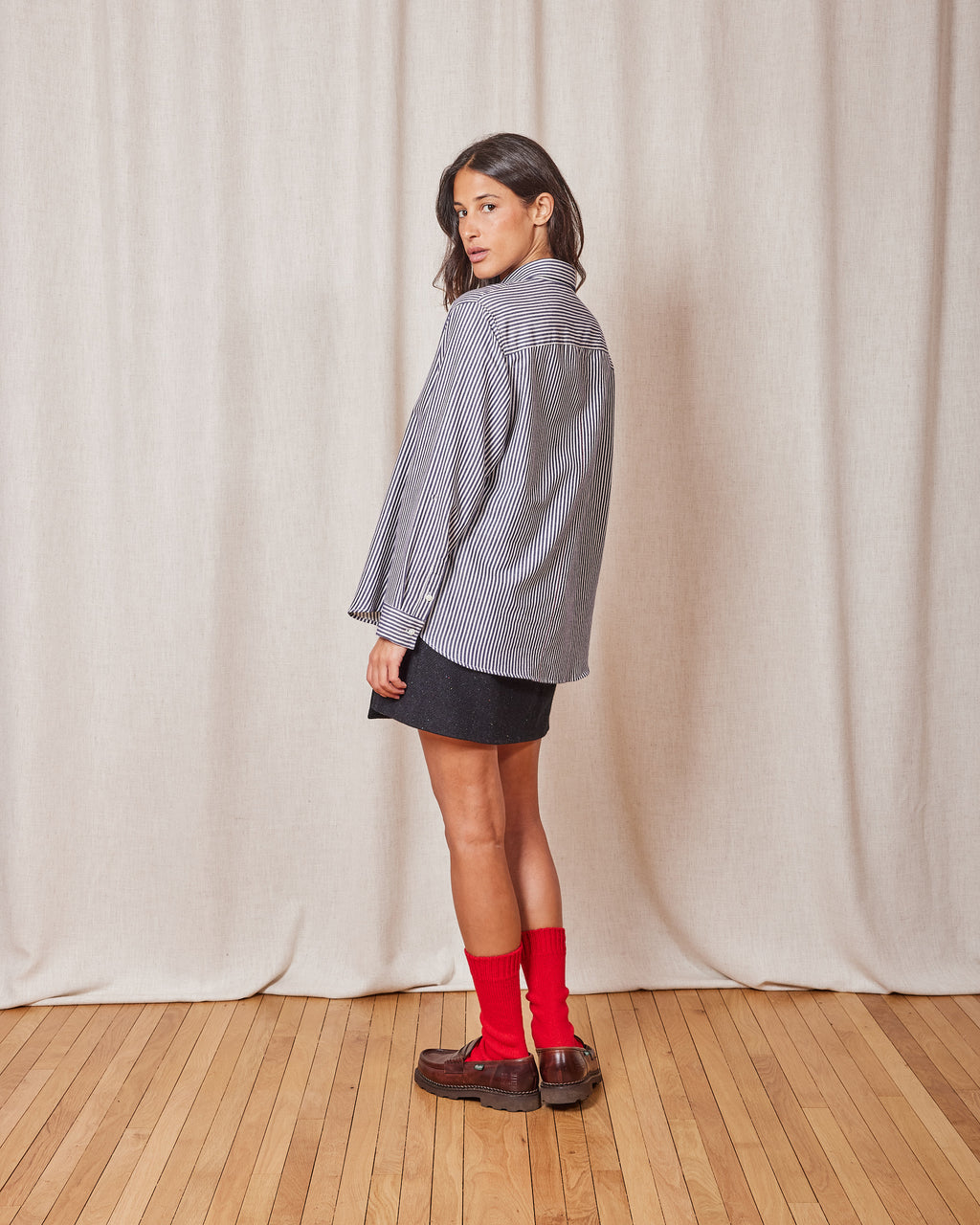 CHEMISE BOYFRIEND STRIPES BLUE STRIPES