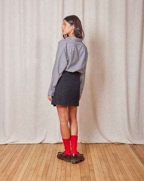 JUPE CAMILLE HARRIS TWEED BLACK MULTI