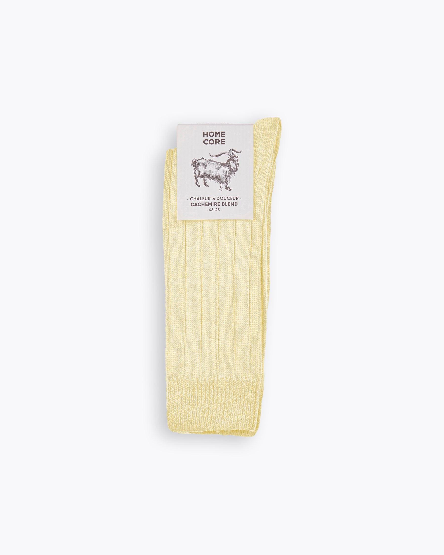 CASHMERE BLEND SOCKS PASTELS EASTER YELLOW