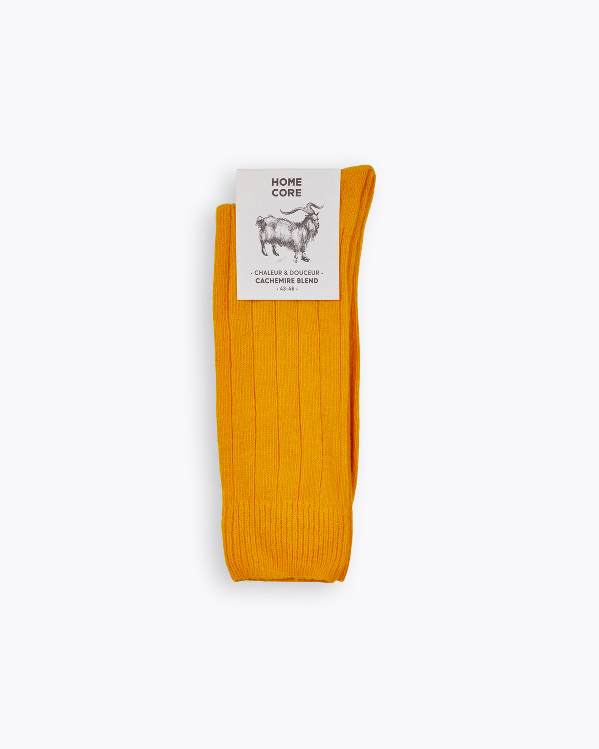 CASHMERE BLEND SOCKS PRIMARIES MUSTARD