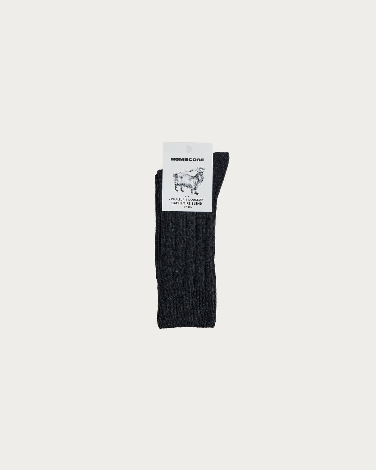 CHAUSSETTES EN CACHEMIRE ANTHRACITE