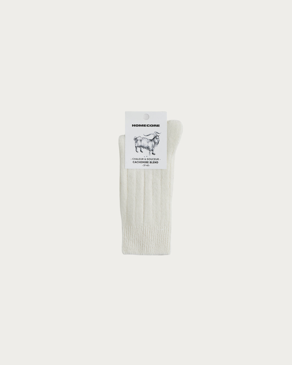 CHAUSSETTES EN CACHEMIRE CREAM
