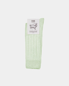 CASHMERE BLEND SOCKS - PASTELS LIGHT GREEN
