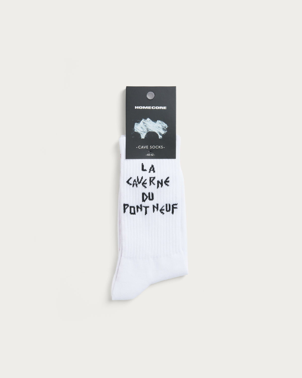 SOCKS CAVE WHITE-BLACK
