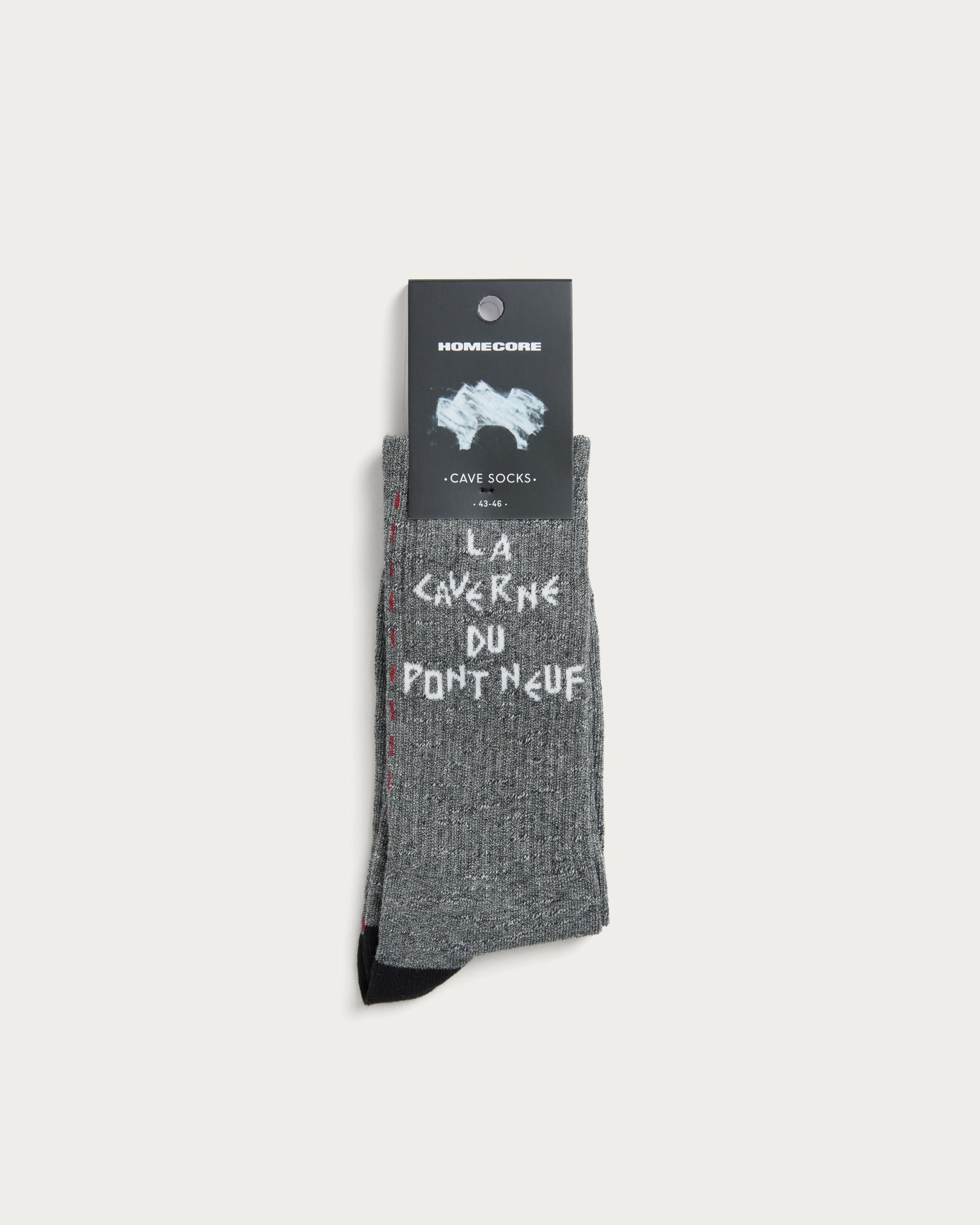 CHAUSSETTES CAVE GREY-WHITE