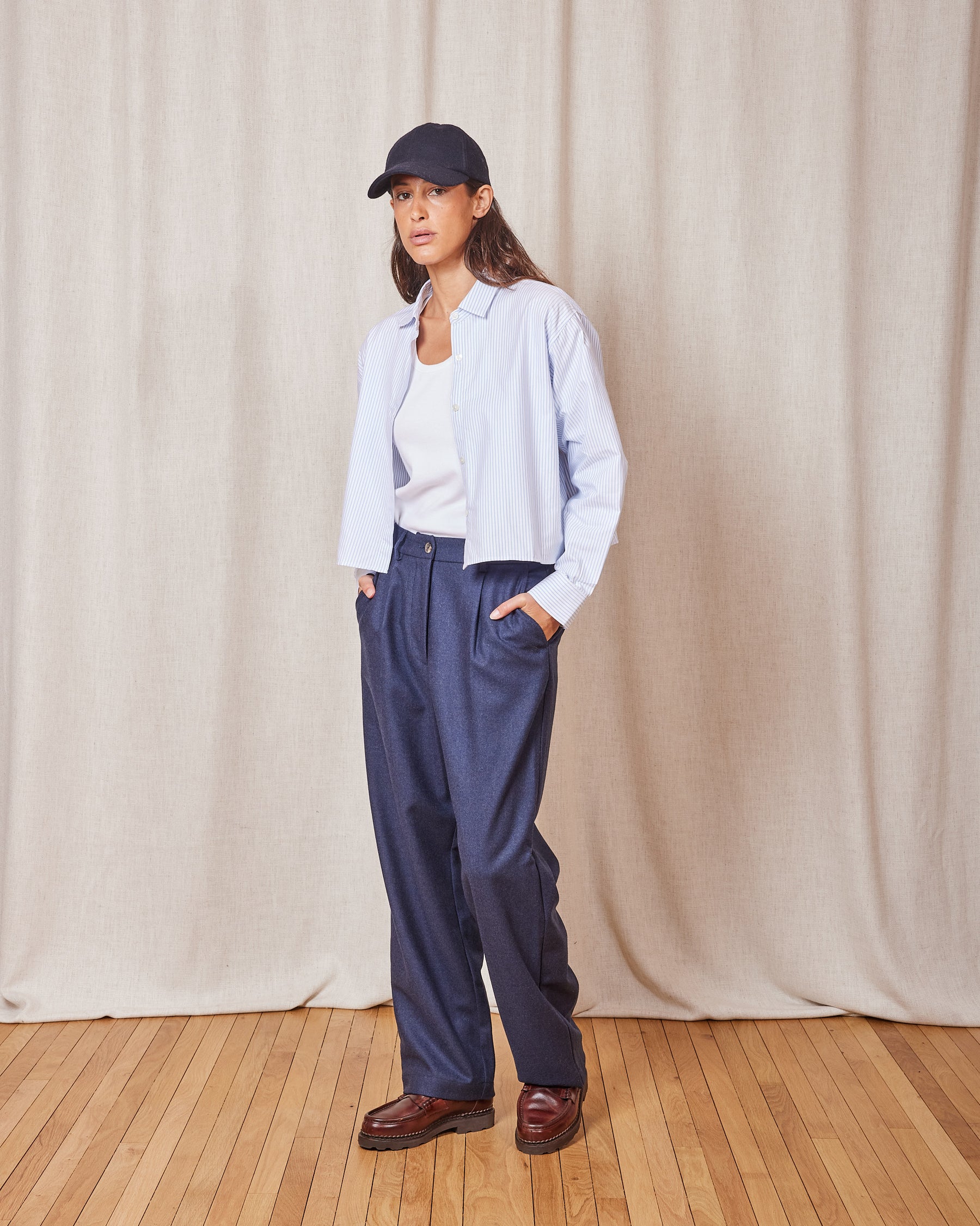 CELINE BARRE BLUE STRIPES SHIRT