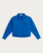 CELINE RIPSTOP COBALT BLUE SHIRT
