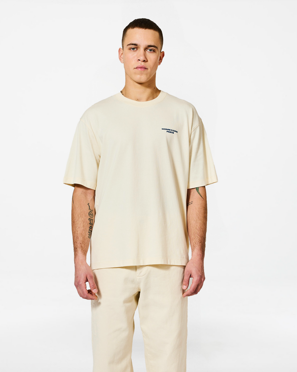 T-SHIRT PARIS 10 TEE CREAM-BLUE