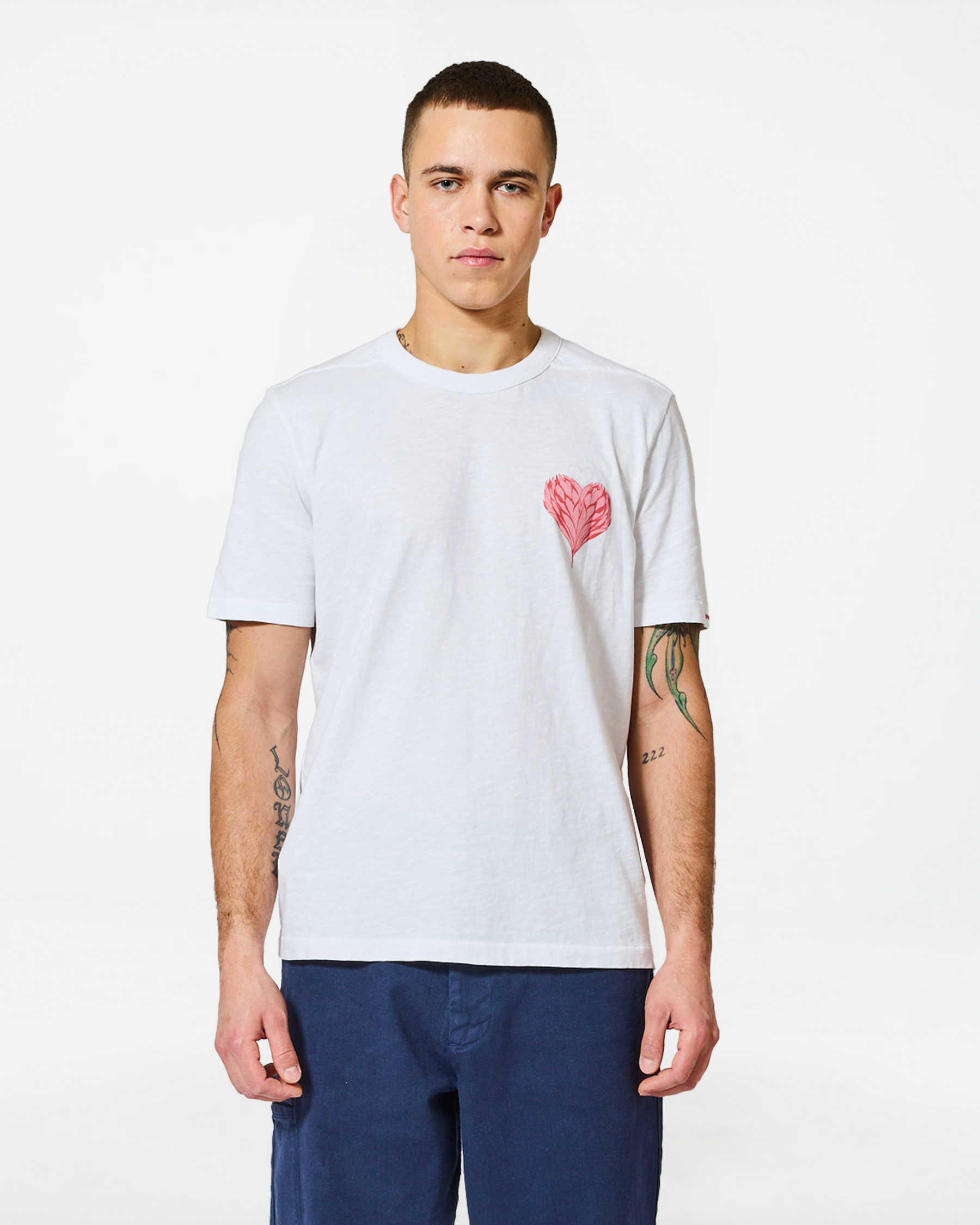 T-SHIRT RODGER BLOOM WHITE-PINK