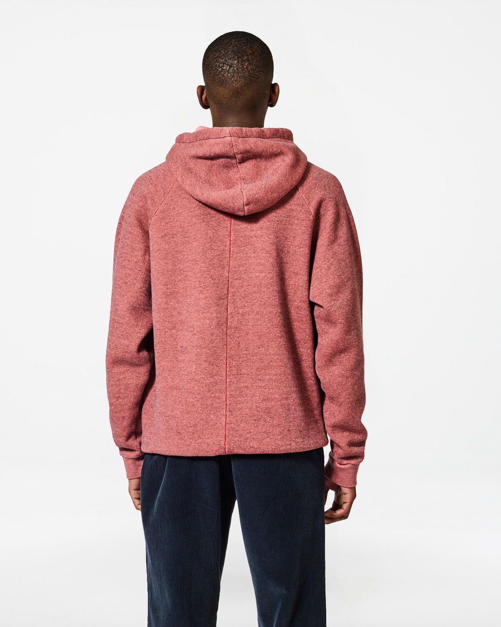 HOODIE TERRY CORAL PINK