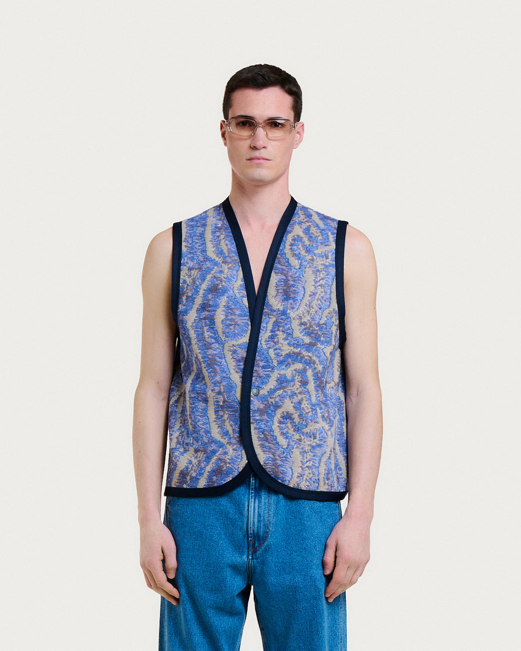 ELI CORAL BLUE MULTI JACKET