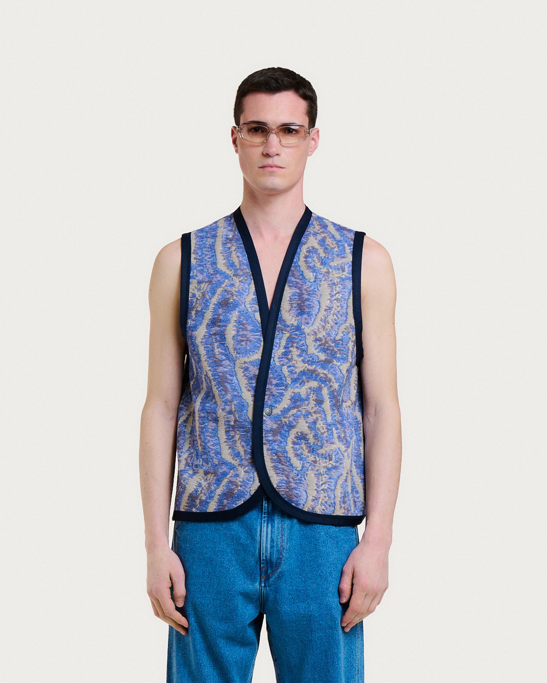 ELI CORAL BLUE MULTI JACKET