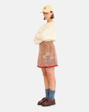 JUPE ELOISE NYMPHEAS MULTI-KHAKI